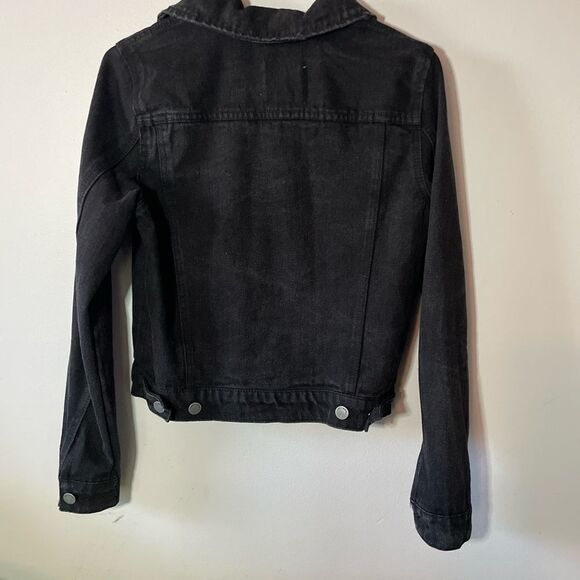 Women's Black Denim Jacket - Picture 3 of 3
